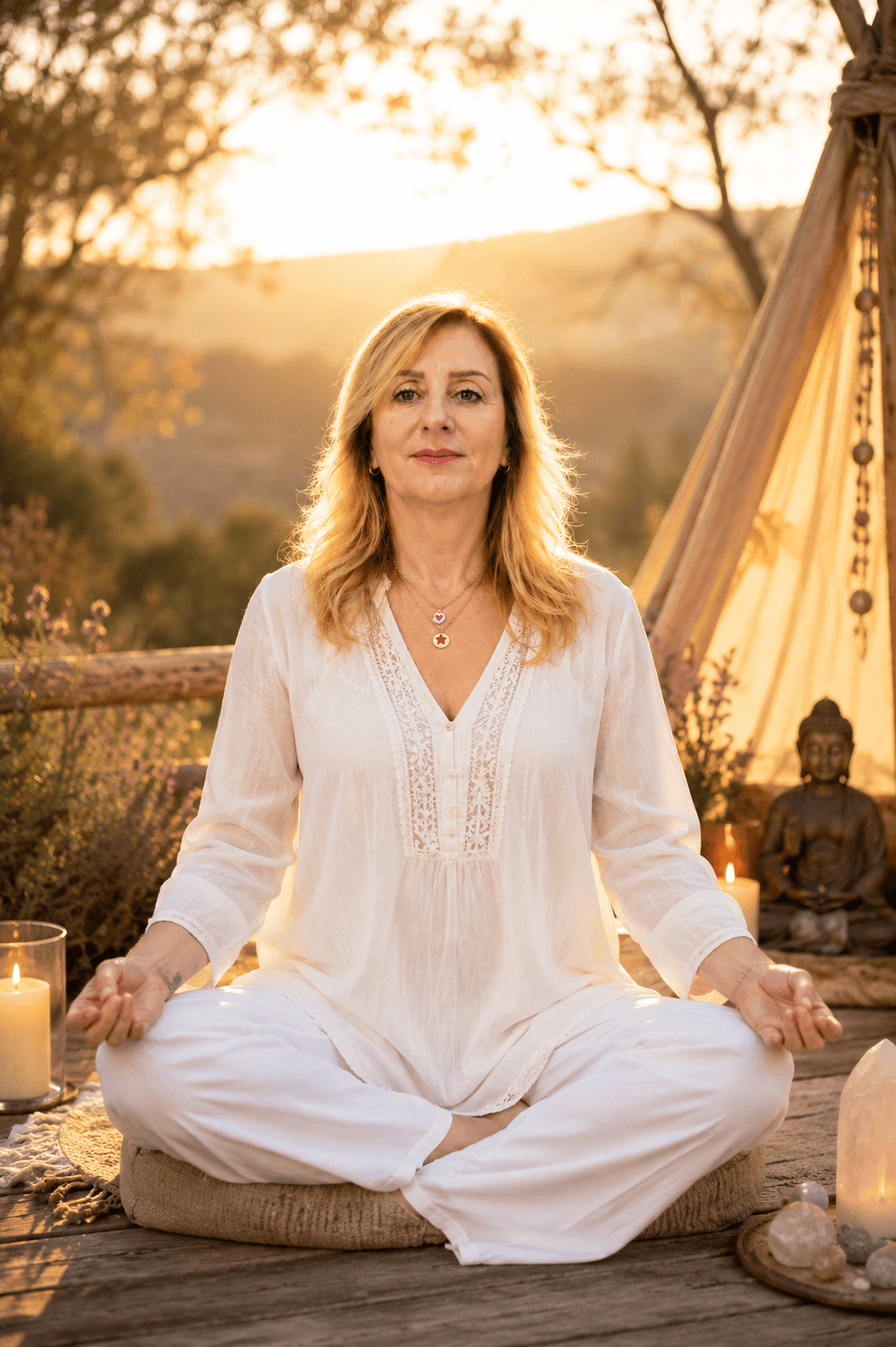 Paola Cavalli in meditazione