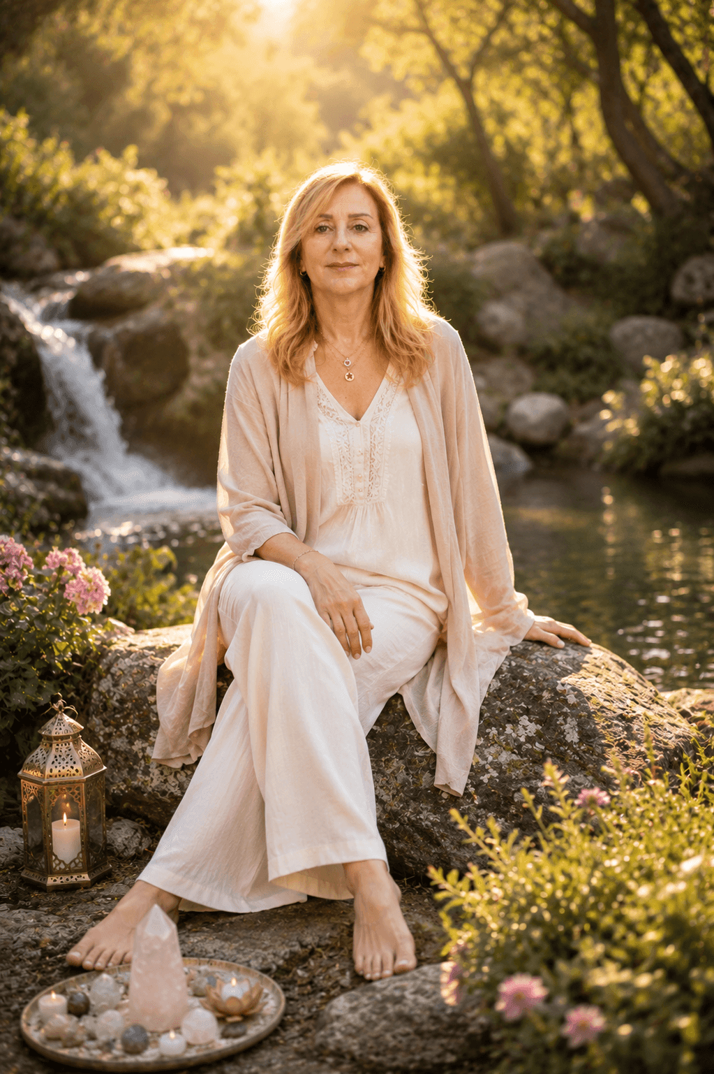 Paola Cavalli immersa nella natura